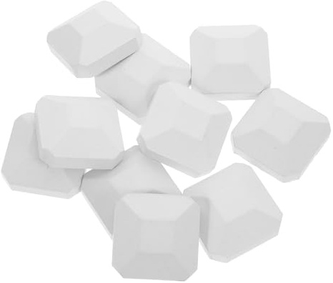 Mobestech Cordierite Briquettes Even Heat Distribution 10pcs for Gas Grill Replacement Bbq Grill Briquettes Easy to Use White 2 X 2 Inch for Outdoor Bbq Grilling
