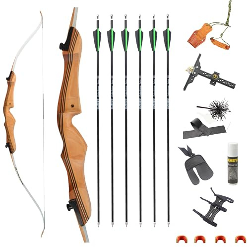FQH 68'' Takedown Recurve Bow Set, 16-38 lbs