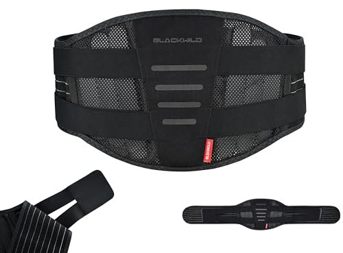 BLACKWILD Ceinture de soutien dorsal et ceinture de soutien lombaire pour homme et femme | Ceinture rénale anti-transpiration pour perte de poids, soulagement de la douleur, correction de posture et