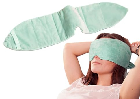 Qoukonao Gewichtete Schlafmaske - Für Männer Gewichtete Augenmasken Zum,Schlafhilfe Für Seitenschläfer Büro Zuhause Flugzeug Entspannung Meditation