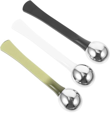 Homoyoyo 3pièces Bâton De Massage Pour Yeux Cuillère Pour Crème Contour Des Yeux Outils De Maquillage Bâton Cosmétique Cuillère Pour Crème Visage