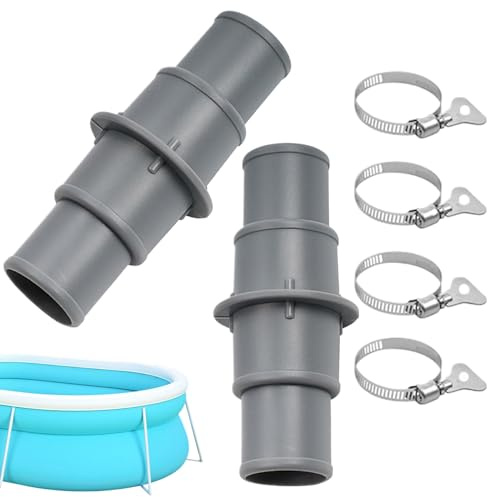 Acunny Anschluss für Poolschlauch, Adapter für Pool-Staubsaugerschläuche, 2 Stück, auslaufsicheres Zubehör zur Reinigung für Gartenliebhaber