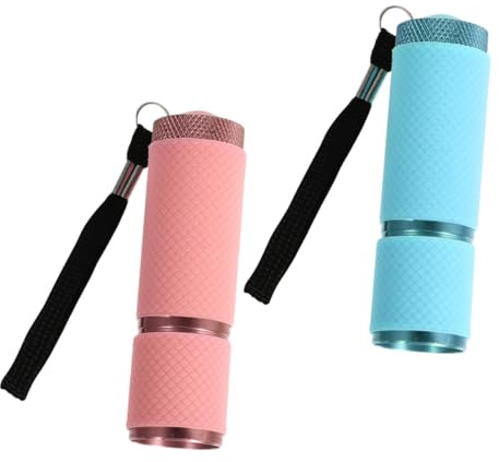 Healvian 2 pezzi Lampada LED Mini Portatile per Unghie Luce UV per Gel Nails Asciugatura Rapida Design Compatto e Resistente per Uso Professionale e Domestico
