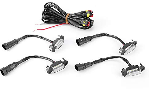 WIHFHGZ 12V Auto LED Grilllicht 4 Stück, Hoch Helle Frontgrill Beleuchtung, Passend Für 2016-2020 - Zusatzscheinwerfer Auto, ABS Material, Ideal Warnleuchte Frontblitzer