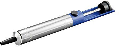 Goobay 51204 Entlötpumpe zum Entlöten & Lötabsaugung / antistatische Lötpumpe / Entlötsaugpumpe als Lötzinn Entferner / Lötsaugpumpe mit Teflonspitze