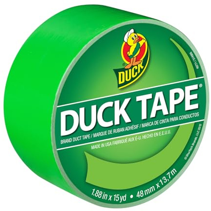 Duck Shurtech Canard Marque 1265018 Couleur Ruban adhésif, néon Vert Citron, 4,8 cm x 15 Yards, Rouleau Simple