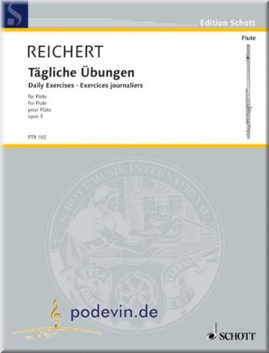 Mathieu André Reichert - Tägliche Übungen op. 5 - Flöte Noten [Musiknoten]
