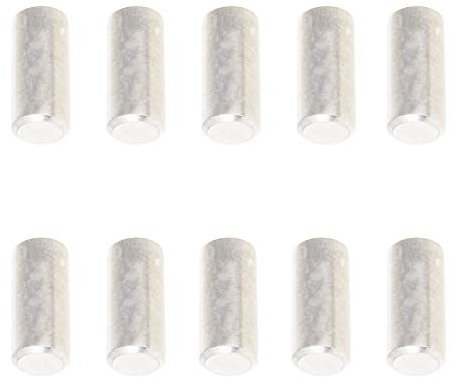 MroMax - 10 perni per tasselli, 10 mm x 25 mm, in acciaio inox 304, in legno, con ripiani di supporto, colore: Argento