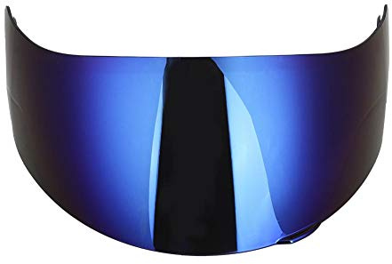 Full Face Motorrad Helm Linsen Visier, PC Windschutzscheibe Helm Visier Shield Ersatz Passend für AGV K3SV K5(Blau)