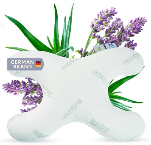 Lelekka Mantra Oreiller anti-rides pour les personnes dormant sur le ventre et sur le côté avec 2 housses aux extraits de lavande et d'aloe vera