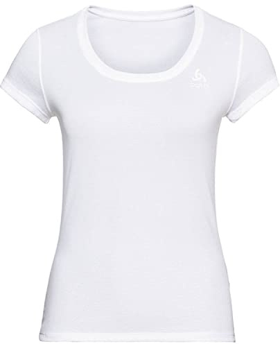 Odlo Maglietta Donna Manica Corta Active F-Dry Light I Maglia Funzionale I Biancheria Intima Funzionale Manica Corta Canottiera Sportiva I Donna