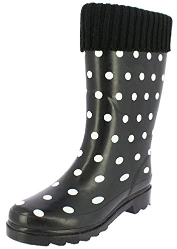 Beck Damen Dots Gummistiefel, Schwarz, 39 EU