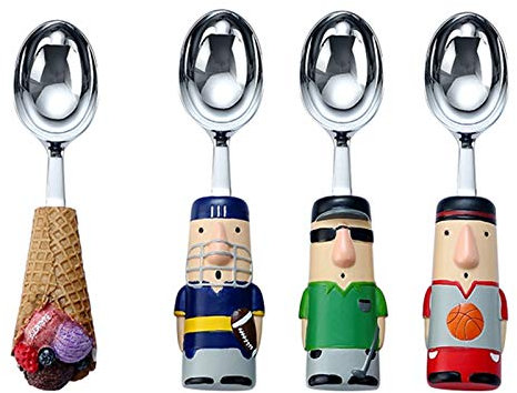 yaoyaoshop Tablespoons Soup Spoon Dinner Spoon Set Ice Cream Scoop Set 4 Self-melting Ice Cream Scoops Cute Watermelon Scoop Commercial Scoop Dessert Spoons