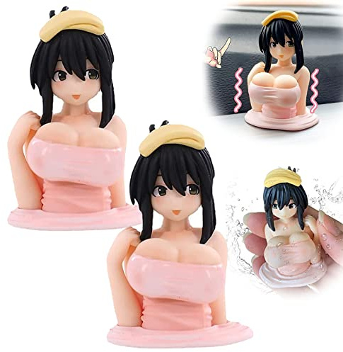 Kanako Chest Shaking Ornaments, Shake Shake Girl Car Dashboard Decorations, Tide Play Q Version Doll Bobbleheads, Kawaii Sexy Action Figurine Beauty, Car Center Console Sculpture Model (2 Unidades)