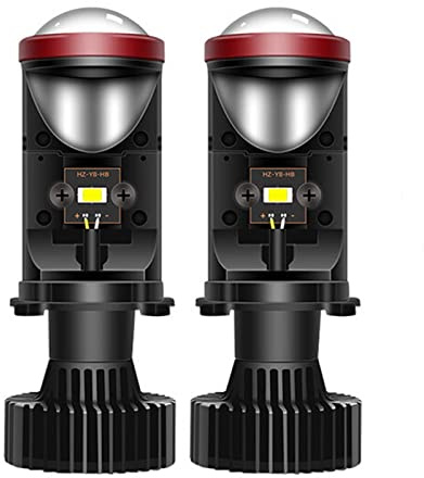 ASDFGHJK KANGYEBAIHUODIAN Bombillas de Faros H4 LED CANBUS 26000 0lm 9003 / HB2 con Mini Proyector Lens Fit for Car Motorcycle Plug Play 6000k White 12V 24V