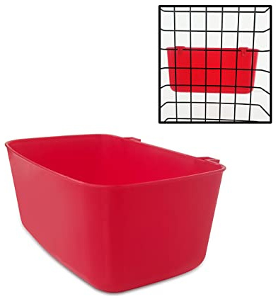 AMZSYLV 6 Pack Feeder Waterer Chicken 21 oz Food Water Cage Cups Puppy Cat Rabbit Hanging Feeding Dish Coop Bowl Watering Container Treats Drinker for Pigeon Bird Bath Basin Hamster Bed