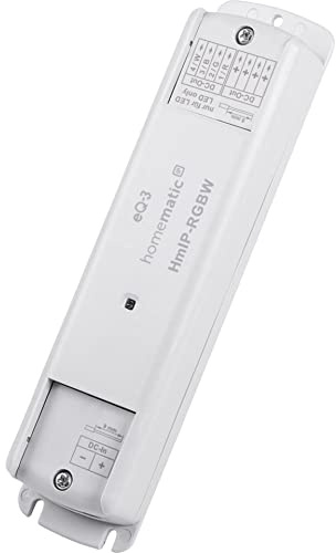 Homematic IP LED Controller – RGBW | Smart Home, indirekte Beleuchtung, steuert Lightstrips. LED-Strips per App, Alexa und Google Home, 157662A0
