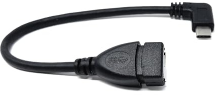 DRUT 20cm Right Angle USB 3.1 Type C to USB 3.0 Type A Socket OTG Extension Cable Adapter 0.6ft