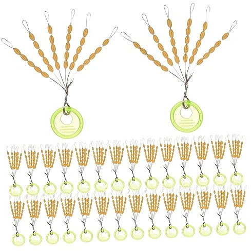 Yardwe 60pcs Float Fishing Course Supplies Bobber Stops Easiest to Spot Compact Design for Fishing Scenario