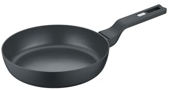 Berndes b.clever Sauté Pan 24 cm - Alu Recycled Induction - Schmorpfanne hergestellt aus recyceltem Aluminium - recycelt & recycelbar – schwarz – Backofengeeignet bis 160°C - 2 L