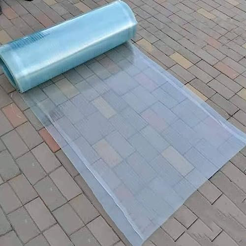 LRYELWA Polycarbonat Platte 1mm Transparent Dachplatte Glasfaserplatte,Stegplatte Ersatz Verkleidungspaneele für Außenbereich,Gewächshaus Garten Carports Überdachung,Regenfeste (0,5m x 4m)