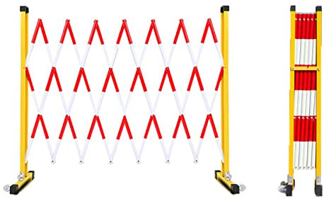 Expandable Barricade Mobile Safety Barrier Gate, Temporary Crowd Control Barricade for Technology Park/Garden, School Yard Garage Retractable Traffic Fence (Size : 1.5m x 4m/5ft x 13.1ft)