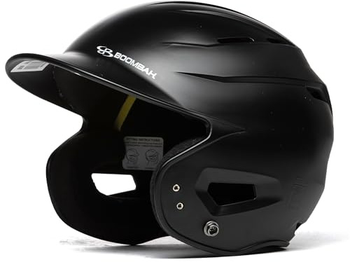 Boombah DEFCON Solid Matte Batting Helmet Sleek Profile NOSCAE Black - Size Junior 6 1/4 - 7