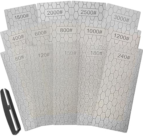 Diamant-Schleifstein-Set, 14-teilig, Diamant-Schärfer, grobe/mittel/feine Körnung, perfekte Hilfe, Schärfer, Winkelführung