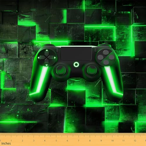 Homewish The Yard - Tela para consola de juegos, tela decorativa de retazos, tela decorativa para videojuegos, para interiores y exteriores, color negro y verde, 2 yardas