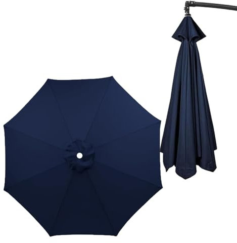 Gartenschirm-Überdachung, Ersatzabdeckung für 3 m/2,7 m/2,3 m/2 m Freischwinger-Sonnenschirm, strapazierfähiges Gewebe mit 6 oder 8 Armen, wetterfest, Outdoor-Regenschirm-Abdeckung für Terrassenmöbel