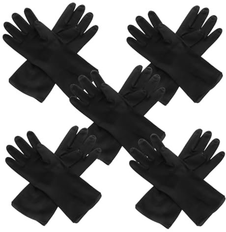 IWOWHERO 5 Pares de Protectores de Manos para Peluqueros sin Tinte para El Cabello Herramientas de Belleza para El Cabello Talla S para Mujeres Y Hombres