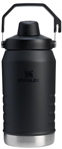 Stanley IceFlow Fast Flow Jug with Handle 64 oz | Twist On Angled Spout Lid | Leakproof for Travel and Sports | Insulated Stainless Steel | BPA-Free | Black