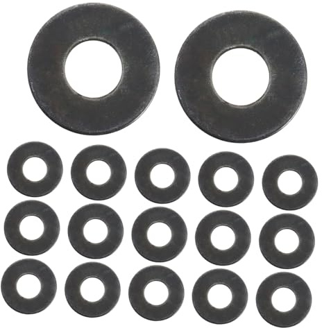 JUMPLAWN 100pezzi Anelli Tenuta in Ferro Rondelle Piatte Per Bulloni Kit Assortimento Rondelle Distanziatrici Adatte Per Uso Industriale e Ambienti Esterni Umidi
