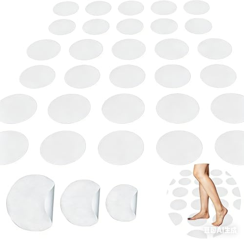 Dstarymnix 30 Autocollants Antidérapants Douche Transparente Ø5–10 cm, Pastilles Antidérapantes Baignoire Autocollantes, Bande Antidérapante Douche, Protection Antidérapante Douche et Baignoire