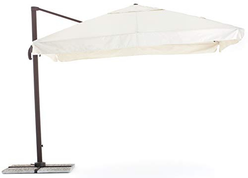 IFUORICASA Senso Ombrellone a Braccio Retrattile, Ecrù Flap, 3 x 4 Metri