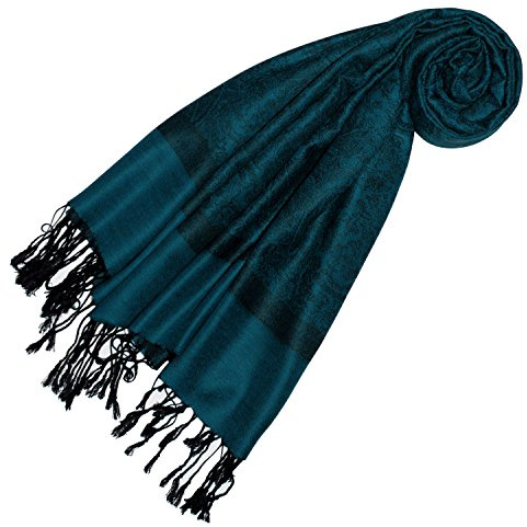 Lorenzo Cana Designer Damen Pashmina hochwertiger Marken-Schal jacquard gewebtes Paisley Muster 70 x 180 cm Modal harmonische Farben Schaltuch Schal Tuch 93314