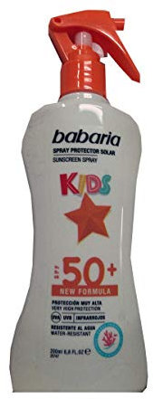 Babaria - Crema Solar Niños Spray Spf 50+ | Vegano | Biodegradable | Coral Friendly | Kids Protection Sunscreen | Protección Muy Alta Frente A Uvb, Uva E Infrarrojos, 200ml