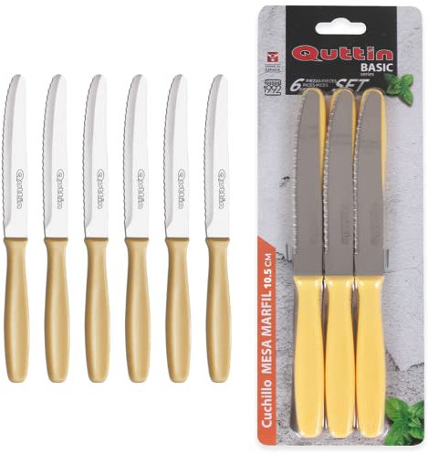 Quttin 90257 Set de 6 couteaux à dessert Sierra Yvory 10.5 Basic