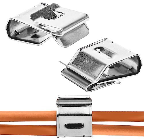 150 Pezzi Clip per Cavi Solare Multifunzionale, Telaio Cavo in Acciaio Inossidabil per Fotovoltaiche Cavo, Morsetto di Messa a Terra per Pannello Solare per Gestione dei Cavi Elettrici (1)