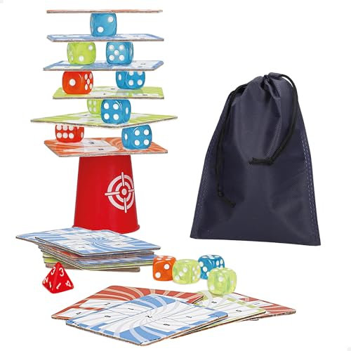 ColorBaby Juego Torre de Dados, +60 Piezas, +2 Jugadores, Juegos de Mesa, Infantiles, Juguetes educativos, Juguete apilable, +4 años (47823)