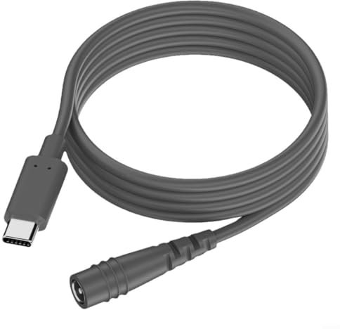 LVYXON USB C Male to DC Female Power Cable 100W Extension Cord for Starlink Mini Multiple Lengths Available TPE Material Grey Efficient Charging for 20V/100W Type-C PD Sources(0.5 meters)
