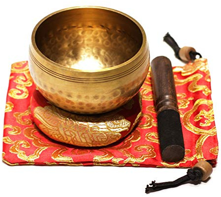 BTYQKZVPM Il canto tibetano, Il suono, Ciotola Sining, Ciotola Yoga, Ciotola Tibetana for Canti, Ciotola Buddha, Ciotola Sonora da 9,4 cm