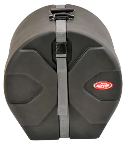 SKB 14 x 16 Tom Case with Padded Interior, D-Shaped Drum Design, and Molded in Feet for Upright Positioning and Stability, Black