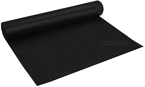 Baufolie Schwarze Abdeckfolie Estrichfolie 0,1mm 100µm PE FOLIE 2m x 50m (100m²)