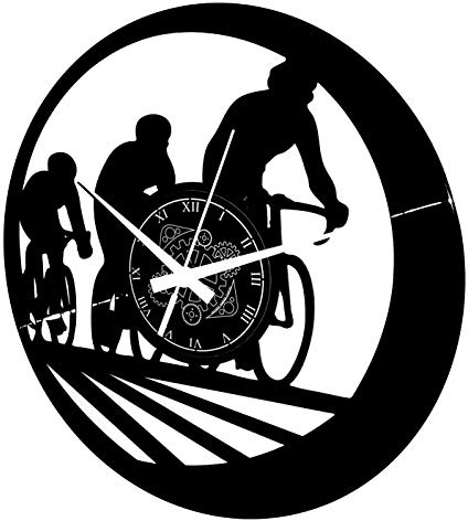 Instant Karma Clocks | Wanduhr Radsport mit Rennradfahrern | Wanddeko für Radfahrer & Fahrradfans | Sport Fahrrad Cycling