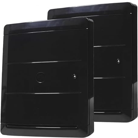(Pair) Gas and Electric Meter Box Covers - Weather-Resistant Overboxes for DIY Repairs - Protect and Enhance Your Meters - Durable Meter Box Protection - (Black)