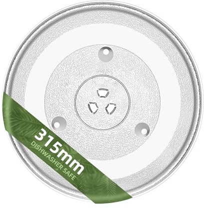 Gemroom 315mm Microwave Turntable Compatible with Panasonic 12570000008334, 315 mm Replacement Microwave Glass Plate for Frigidaire 5304509437