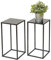 DanDiBo 2x Blumenhocker Metall Schwarz Eckig 62,5 cm Blumenständer Beistelltisch 434 Blumensäule Modern Pflanzenständer Pflanzenhocker