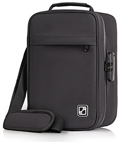 DANNHICH Großer, geruchsdichter Organizer mit Zahlenschloss – (HxLxB): 32.5x8.5x13.5 cm, geruchsfreie Aufbewahrungstasche, Reise-Aufbewahrungsbox, YKK-Reißverschlüsse, wasserabweisend