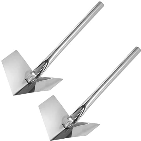 sourcing map Inside Corner Trowel 3.5 Inch Drywall Corner Tool Stainless Steel Corner Shaping Tool 2pcs